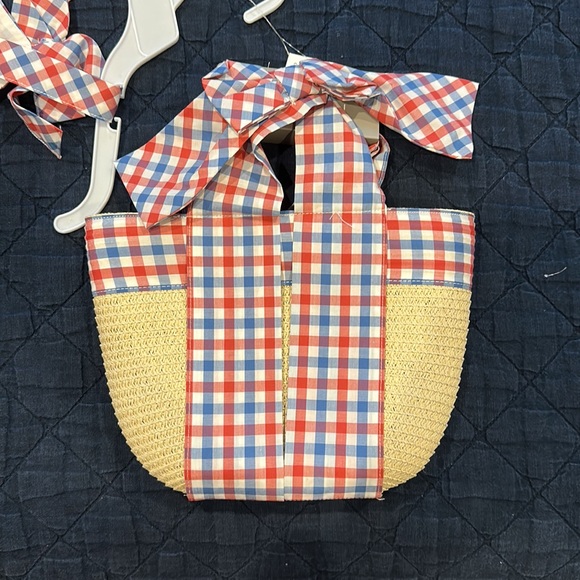 Tahari red white and blue bow dress and bag size 5 - Picture 4 of 4